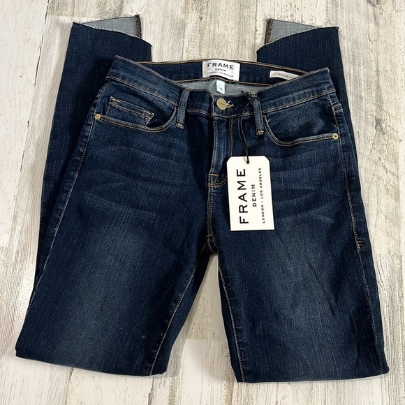 FRAME Le Skinny de Jeanne Cascade hem jeans size 26 NWT - Picture 2 of 10